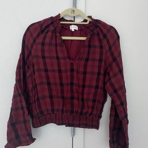 Bella Dahl Plaid Blouse